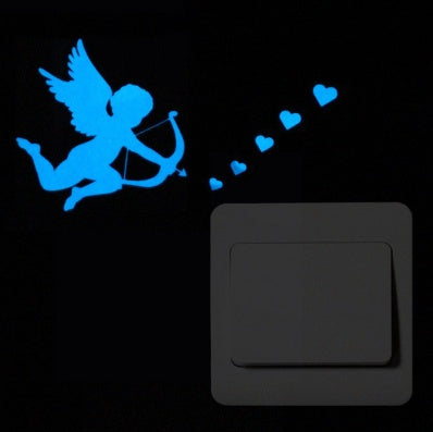 Blue Luminous cartoon switch sticker