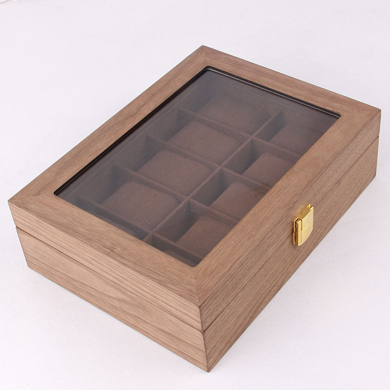 High-end clamshell wooden watch box