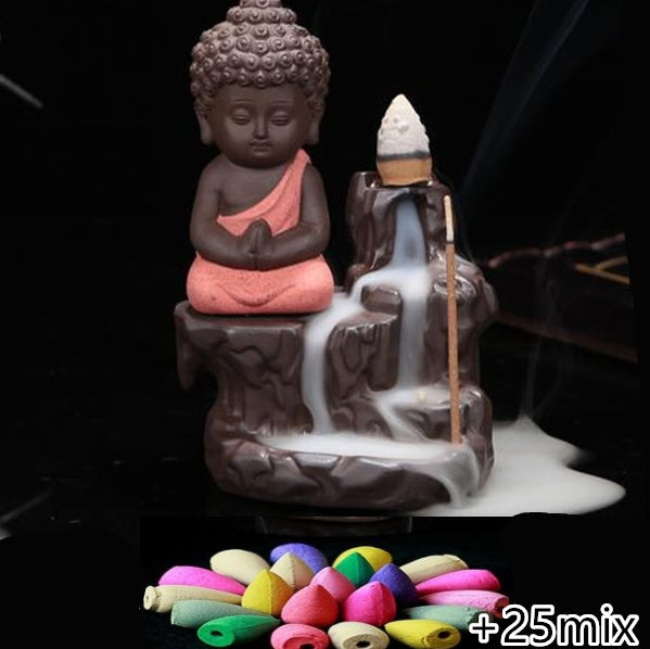 Ceramic Buddha Inverted Incense Burner Ornaments