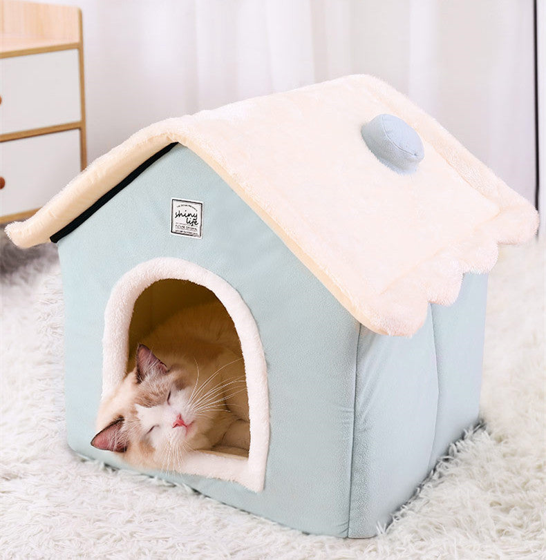 Dog Kennel House Type Warm Closed Pet Supplies