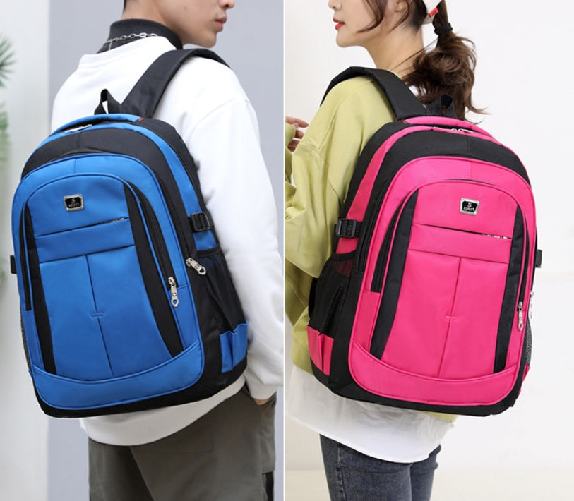 Mens Backpack Fashion Travel Computer College Student Bag Solid Color College Student Bag