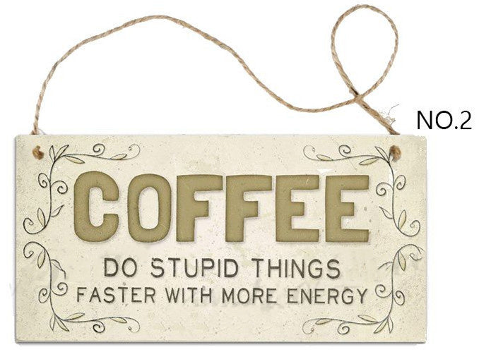 Coffee Signboard Wooden Hanging Sign