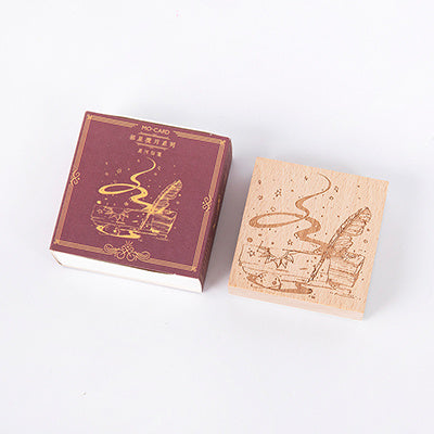 Craft wooden rubber stamp