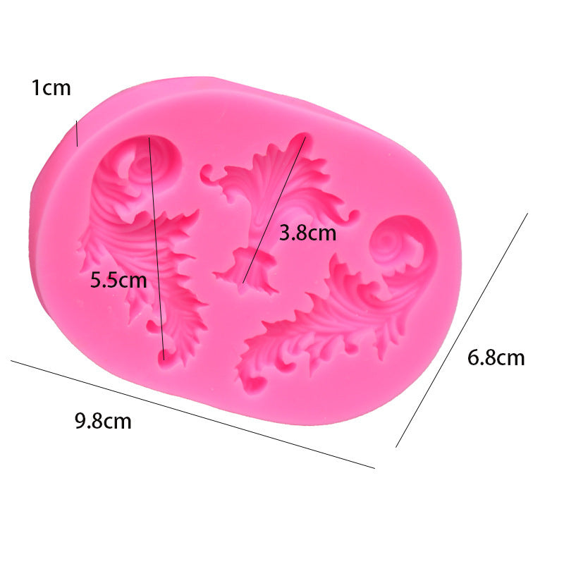 Flower vine embossed cake silicone mold