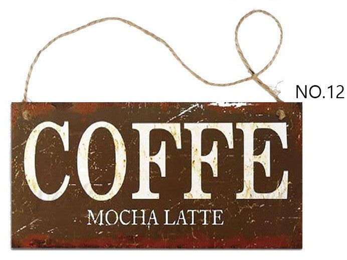 Coffee Signboard Wooden Hanging Sign