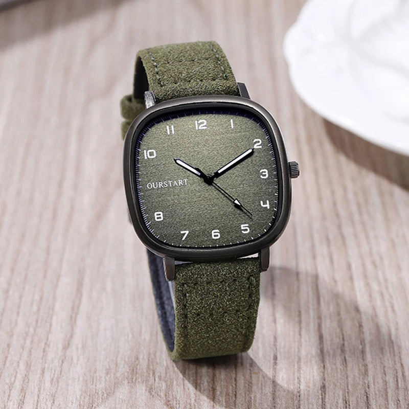 Casual Digital Exam Quartz Suede Belt Student Watch