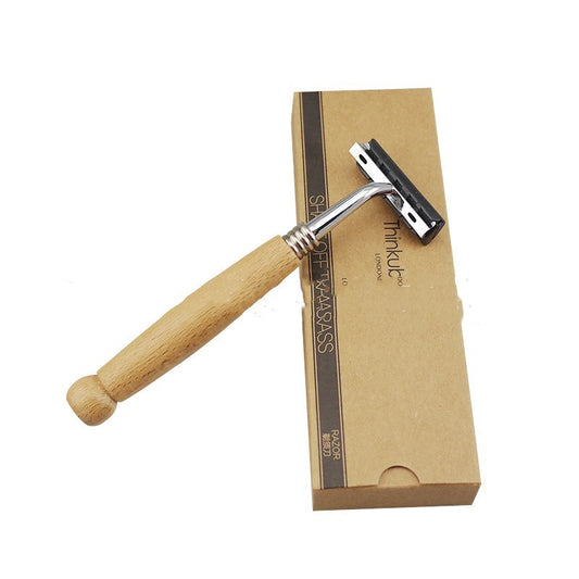 Wooden hand razor