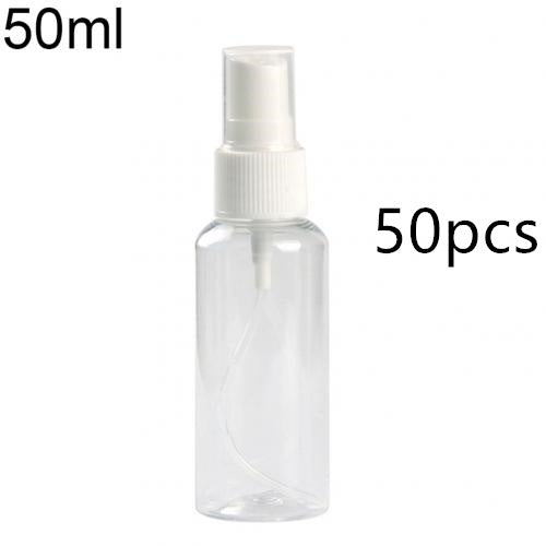 Clear plastic spray bottle