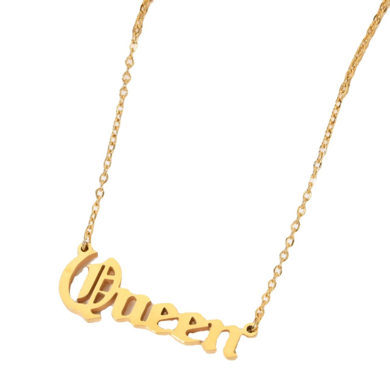 English Pendant Letter Collarbone Necklace