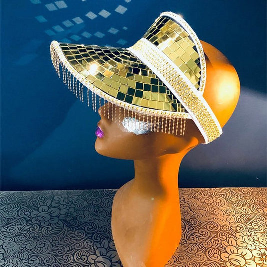 Disco Sunhat Disco Ball Festival Visor Decoration