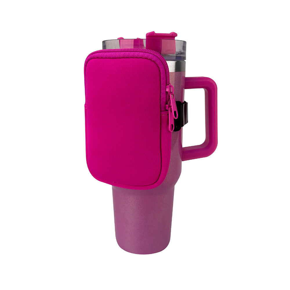 New Neoprene Cup Body Bag 40oz Water Cup Out Portable Small Bag Cow Multi-functional Key And COIN Case