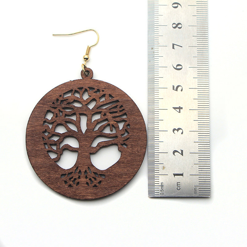 Yggdrasil Vikings Wooden Earrings