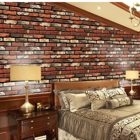 Home Decor 3D PVC Wood Grain Wall Paper Brick Stone Wallpaper Self-Adhesive Living Room Bedroom 3D Wallpaper Decoration