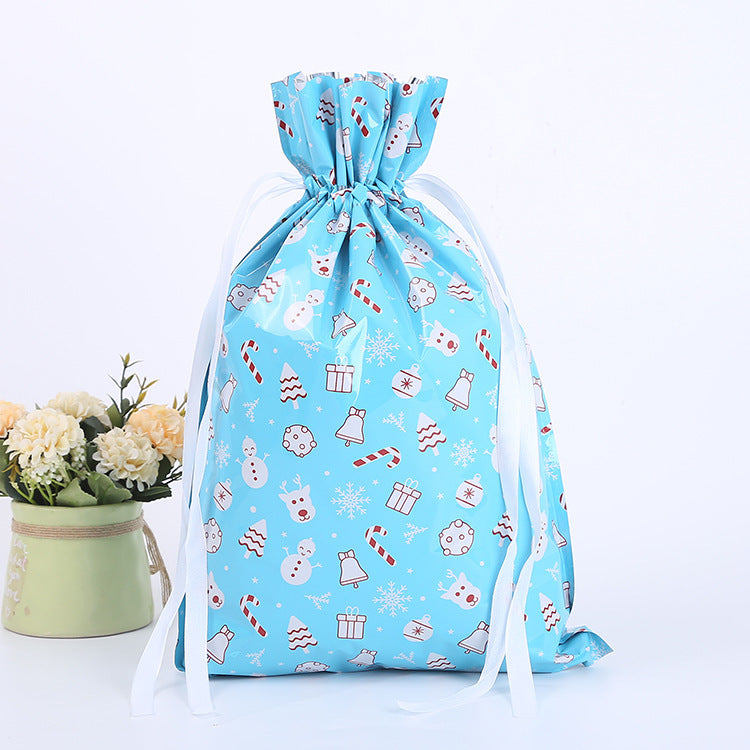 Christmas Gift Wrapping Bag Drawstring Decoration