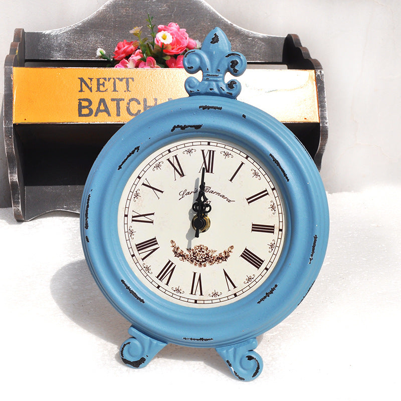 Art pendulum clock wooden crafts wooden distressed retro clockwork