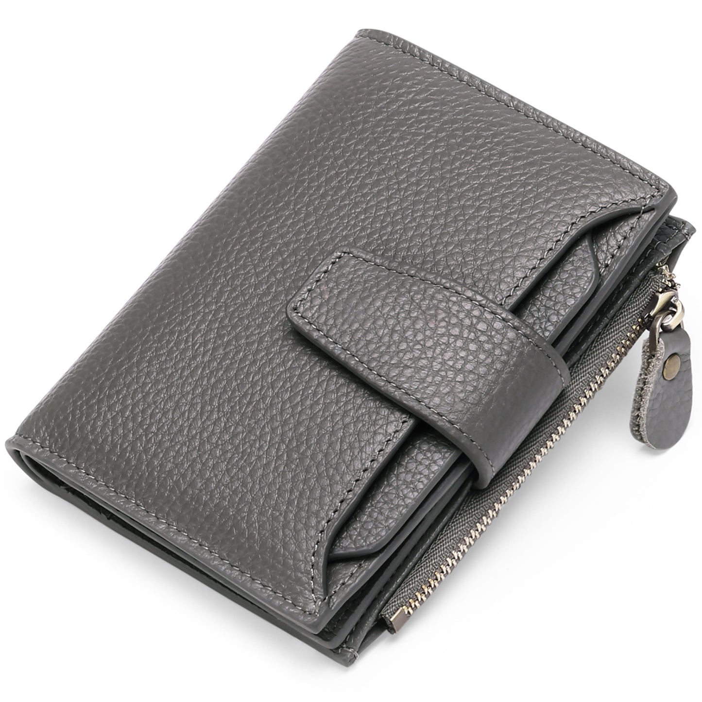 Women's Leather Short Wallet European And American Milled First Layer Cowhide Wallet Wallet