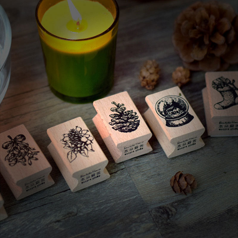 Christmas wooden stamp