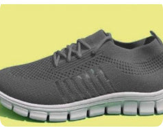 Casual Ladies Breathable Women Flying Knit Sports Flat Shoes