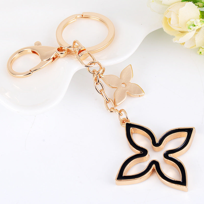 Four-leaf clover car keychain pendant