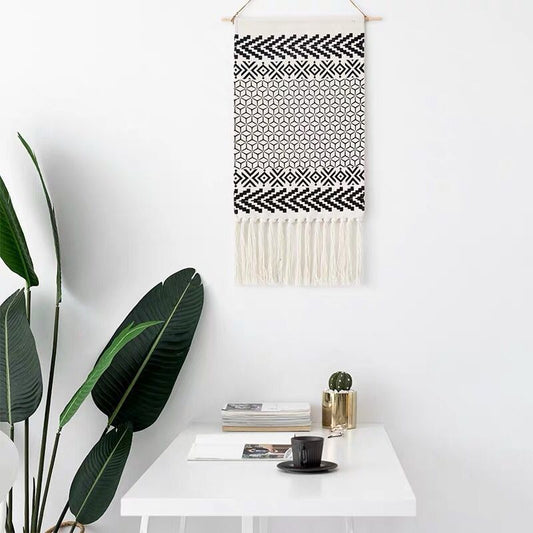 Decorative Wall Hanging With Fabric In The Living Room