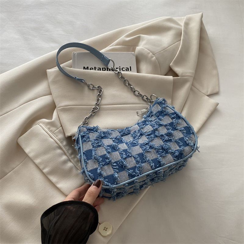 Women's Versatile Lattice Casual Shoulder Bag