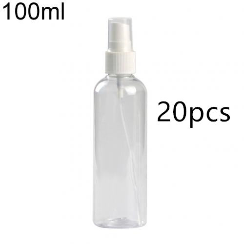 Clear plastic spray bottle