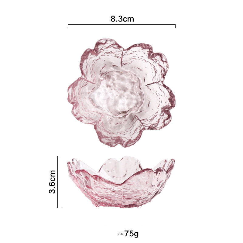 Japanese hammer pattern petal Glass Saucer