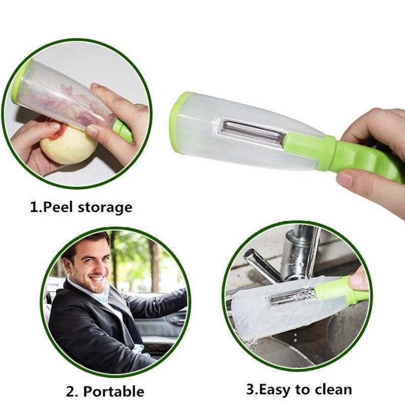 Plastic Manual Fruit Vegetable Peeler Potato Peeler with The Storage Box