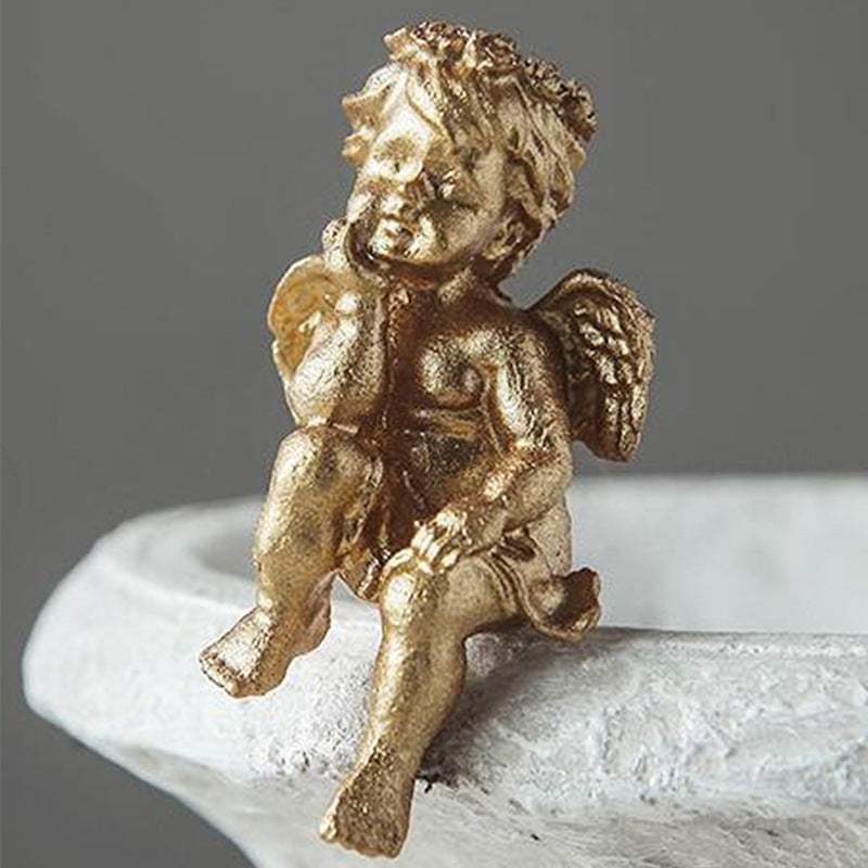 Golden resin angel crafts