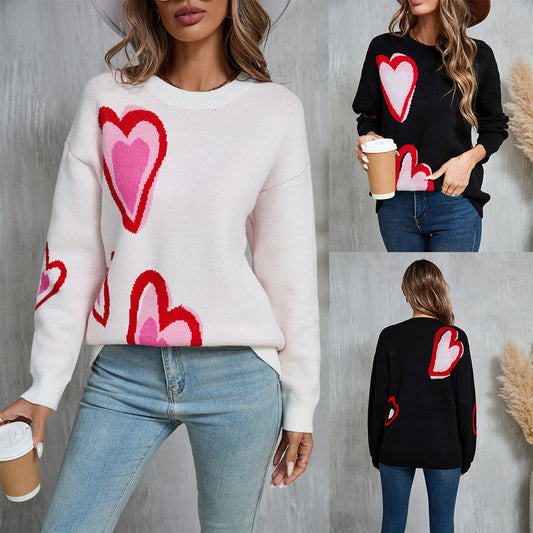 Women's Sweater Love Peach Plus Size