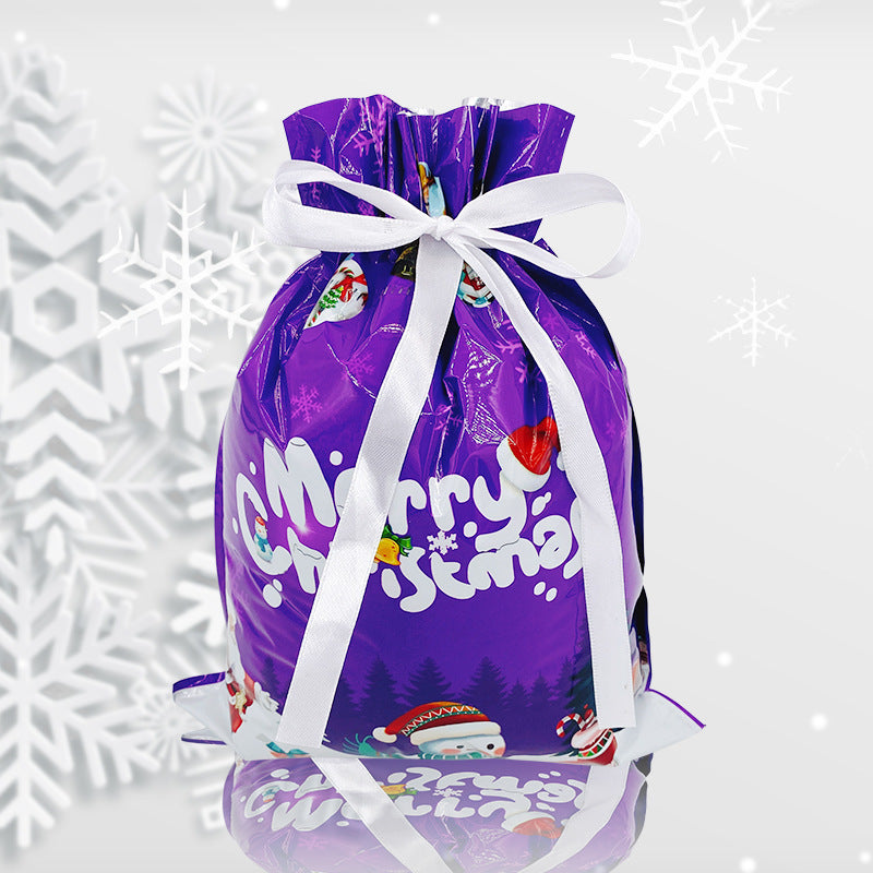 Christmas Gift Wrapping Bag Drawstring Decoration