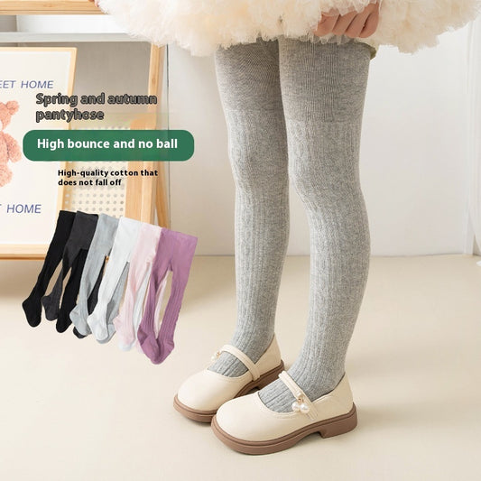 Spring And Autumn Children's Leggings Small Seven Twist Pantyhose Thin Combed Cotton Inner Wear Three Years Old Factory Direct Sales One Piece Dropshipping