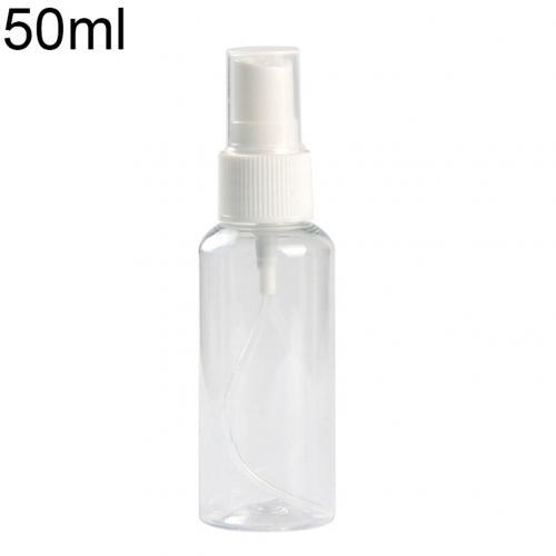 Clear plastic spray bottle