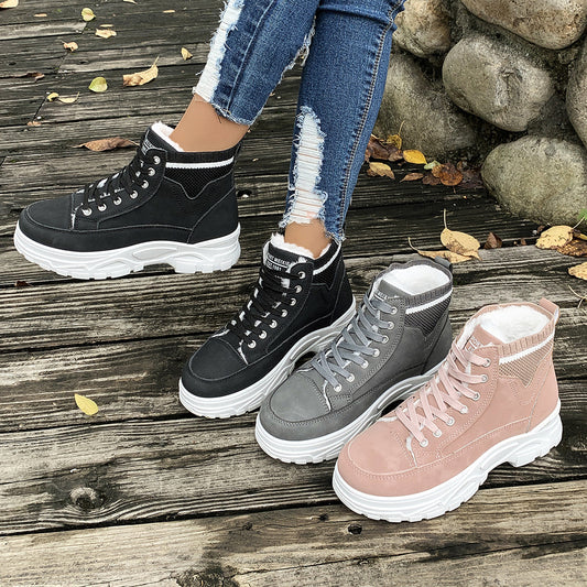 Women's Fleece Ined Warm Rubber Ankle Boots