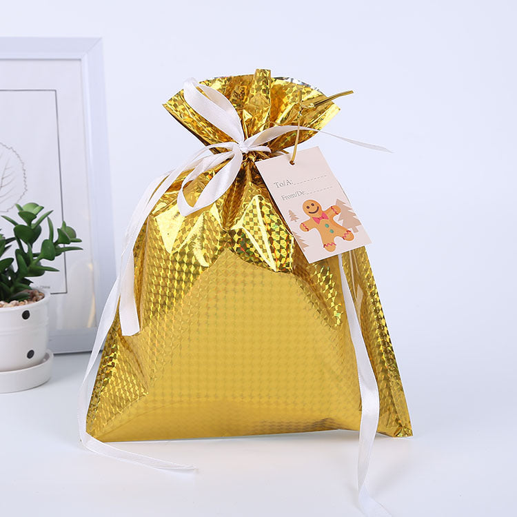 Christmas Gift Wrapping Bag Drawstring Decoration