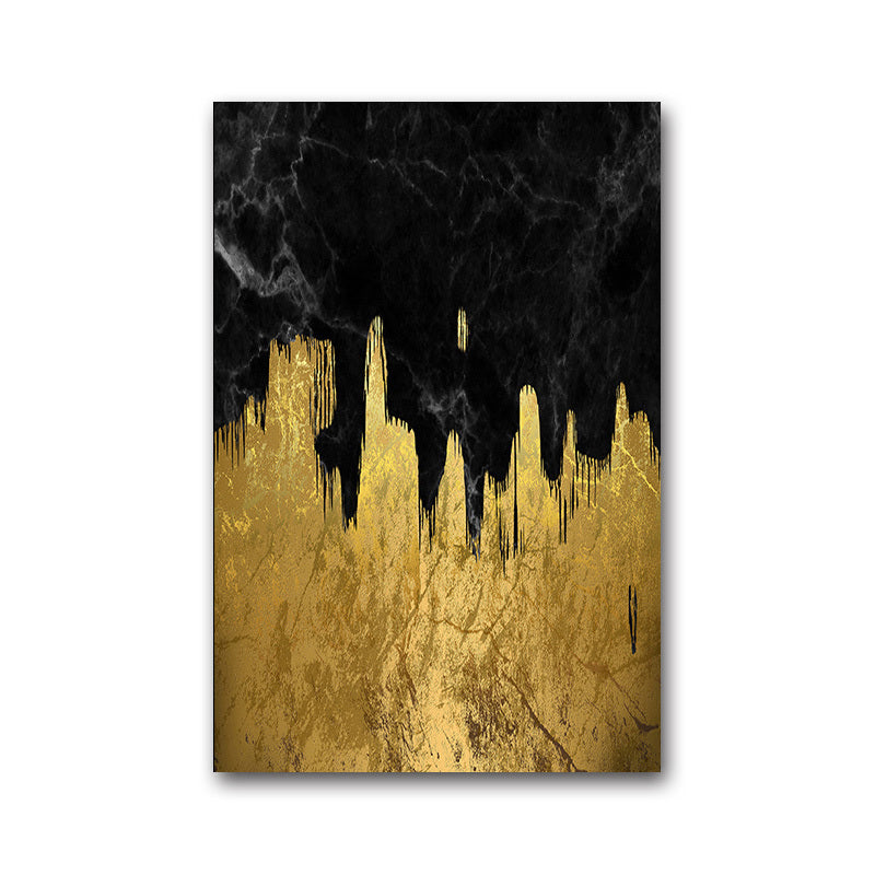 Golden abstract square decorative painting