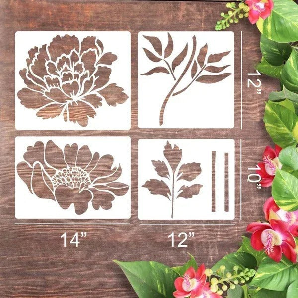 New Garden Fence Large Flower Template