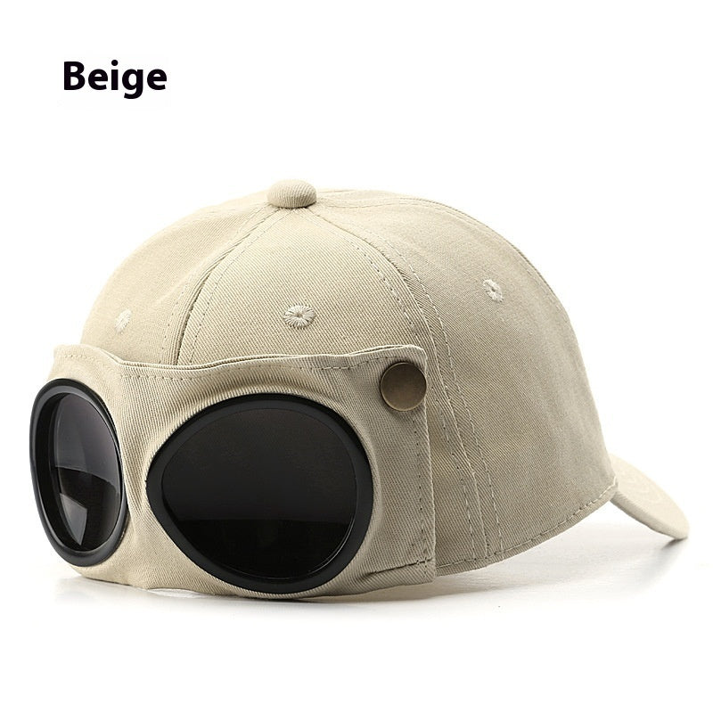 Pilot Hat Personalized Glasses Peaked Cap Male Sunglasses Sunshade Spring And Summer All-match