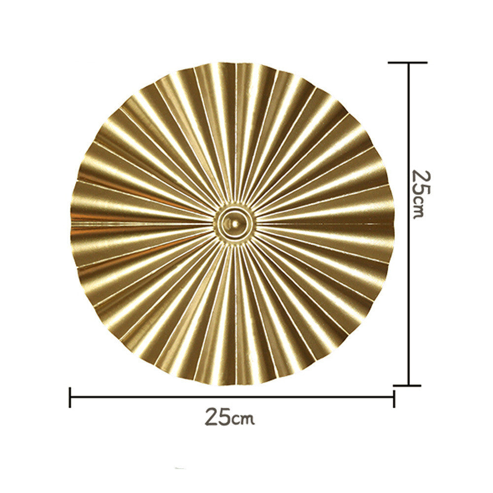 Golden Disc Wrought Iron Wall Hanging Room