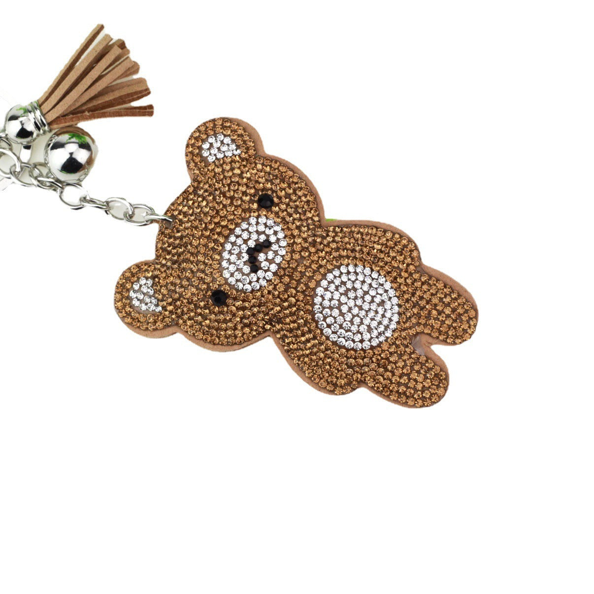 Bear Small Ornaments New Cute With Diamonds Keychain Pendant Korean Style Tassel Bag Pendant