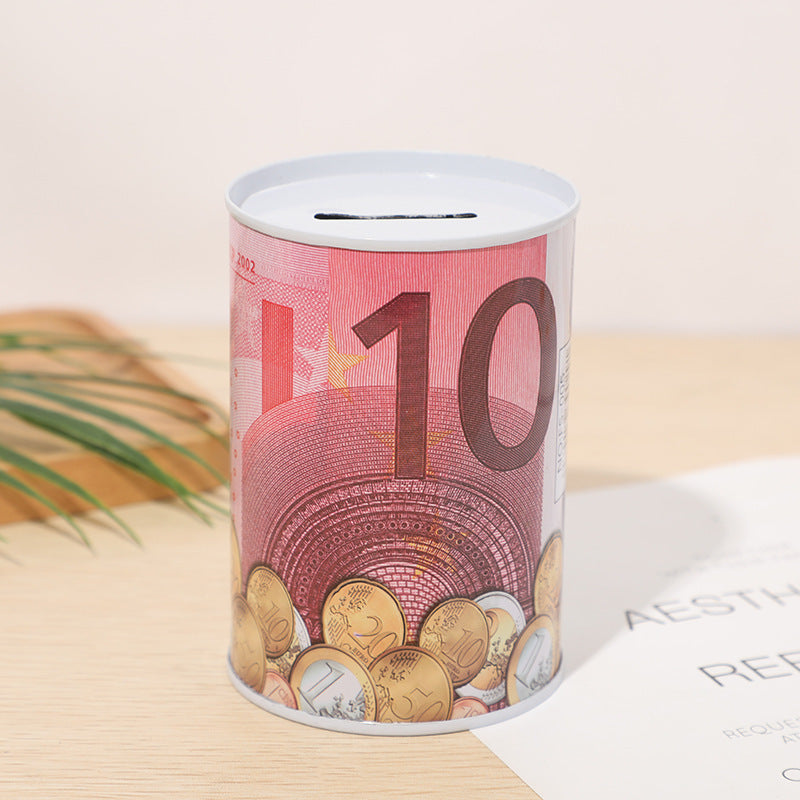 Creative Cylindrical Currency Piggy Bank