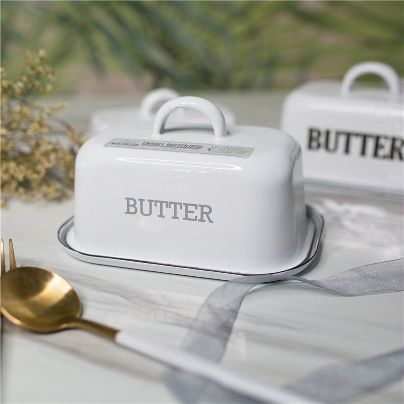 Thickened Enamel Butter Box Cheese Storage