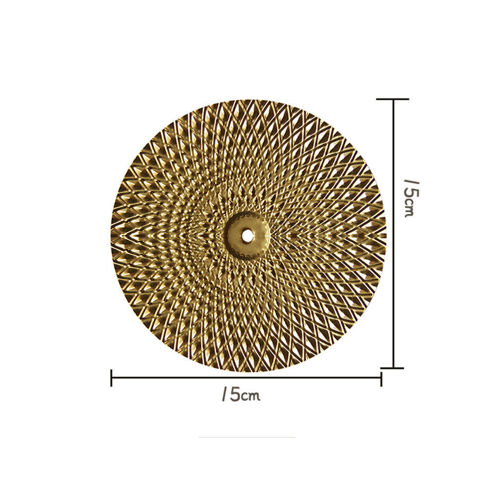 Golden Disc Wrought Iron Wall Hanging Room