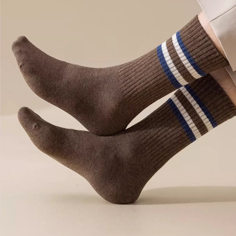 Men's Mid-calf Cotton Socks Boneless Pure Cotton Breathable Sports Plus Size