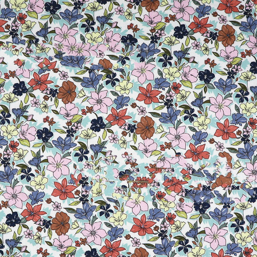 Pure Cotton Garden Floral Fabric