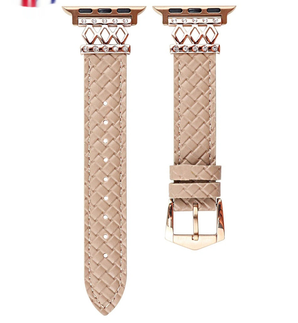 Watch Diamond Design Classic Style Genuine Leather Women's Watch Strap