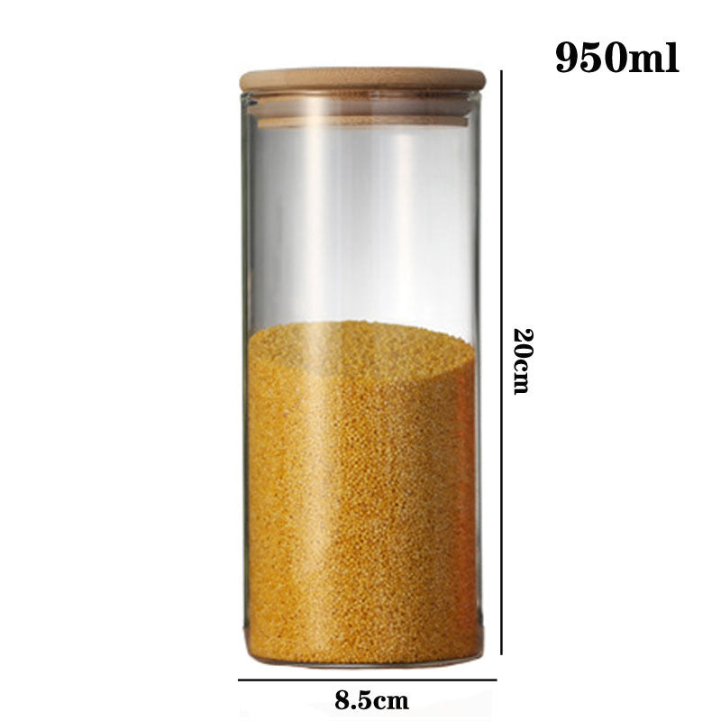 High Borosilicate Glass Tea Cans, Sealed Storage Cans, Transparent Tea Cans, Whole Grains, Candy Cans