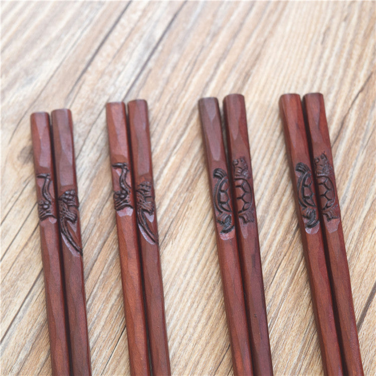 Hand-carved Wooden Chopsticks And Portable Chopsticks