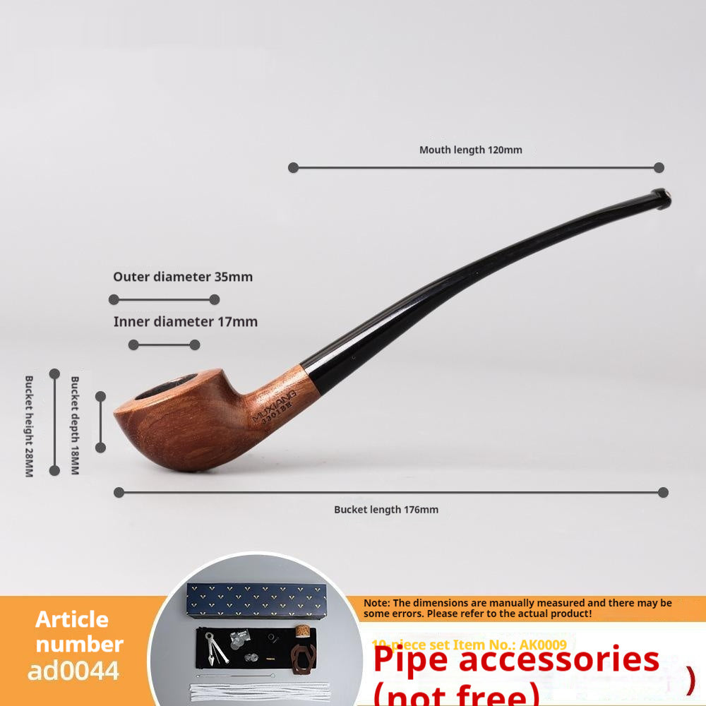 Costustoot Huanghua Pear Wood Pipe Wooden Hand Bucket Wooden Tobacco Pipe