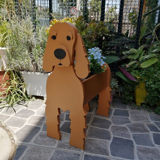 Cocker Spaniel Planter Cocker Pvc Pet Decoration Flower Pot Garden